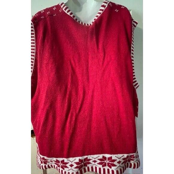 Bobby Brooks Christmas Holiday Ugly Sweater Vest Women's Size 26W/28W Plus - Picture 6 of 8